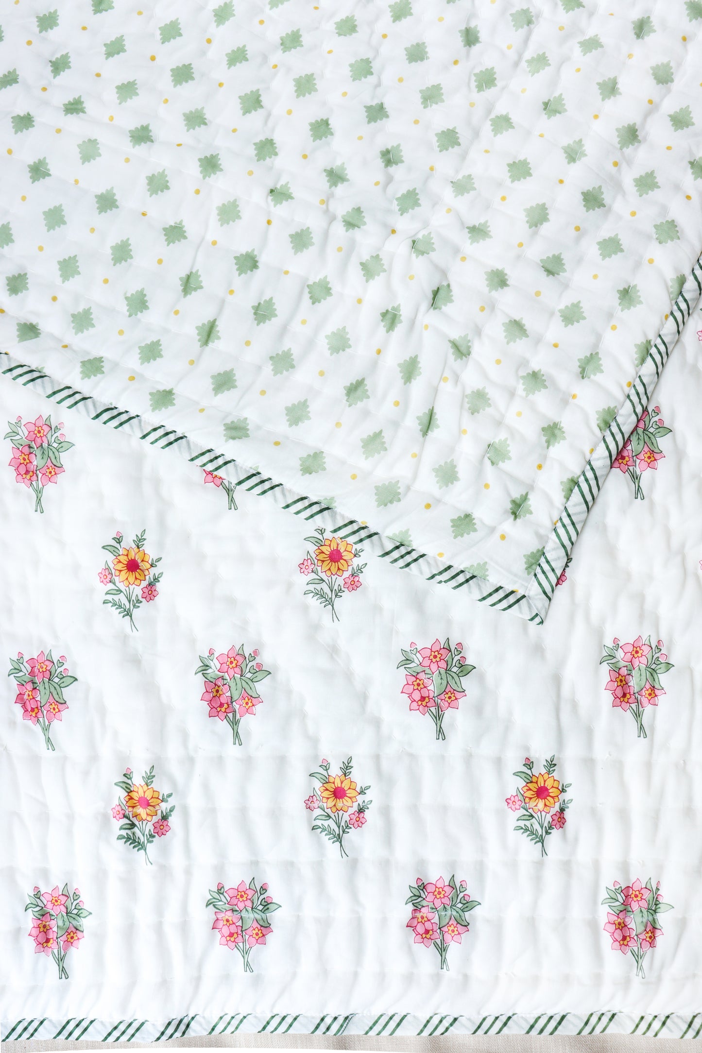 Blush Bloom Cotton Quilt