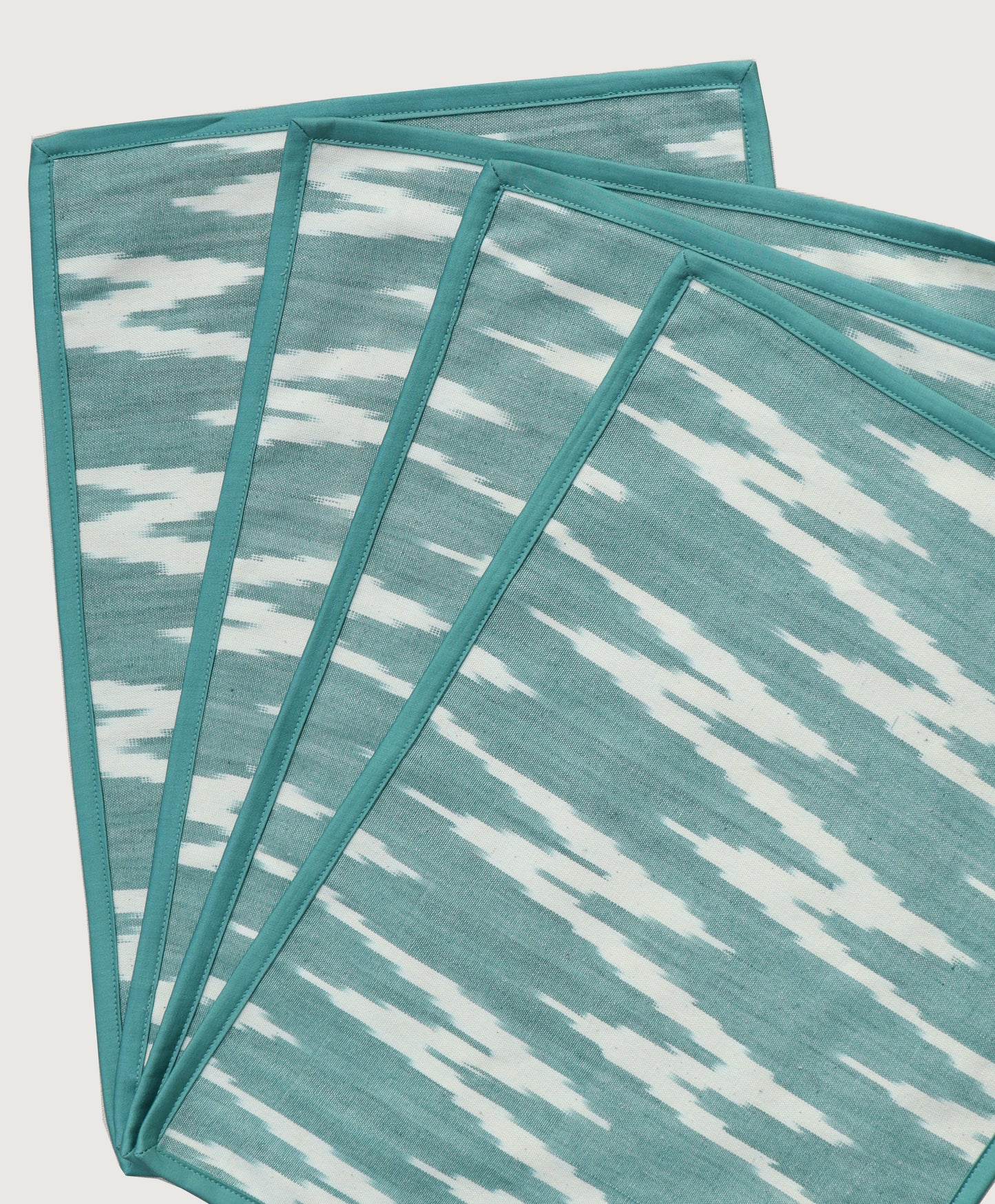 Sea Green Ikat Table Mat Set