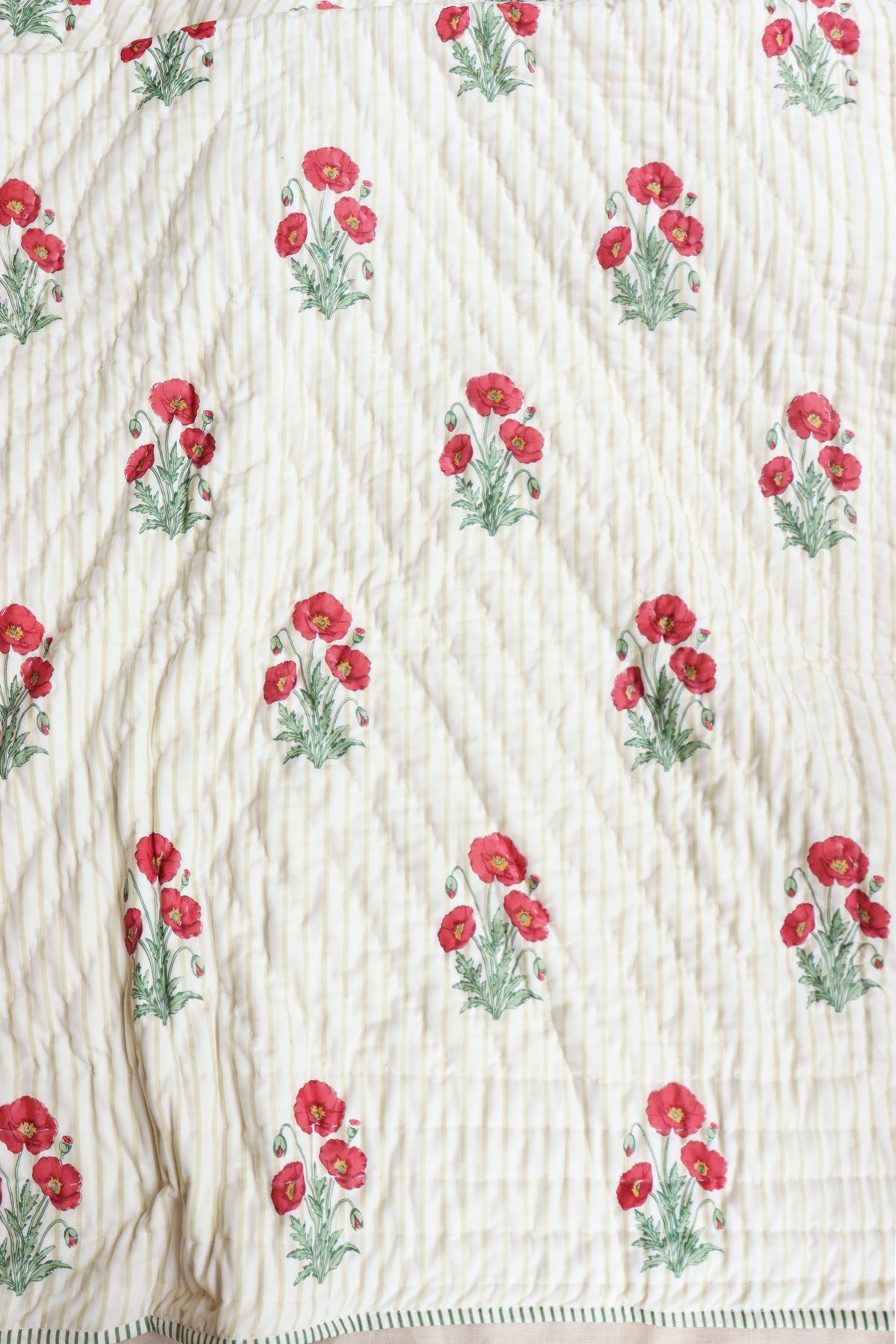 Mughal Poppy Garden Quilt