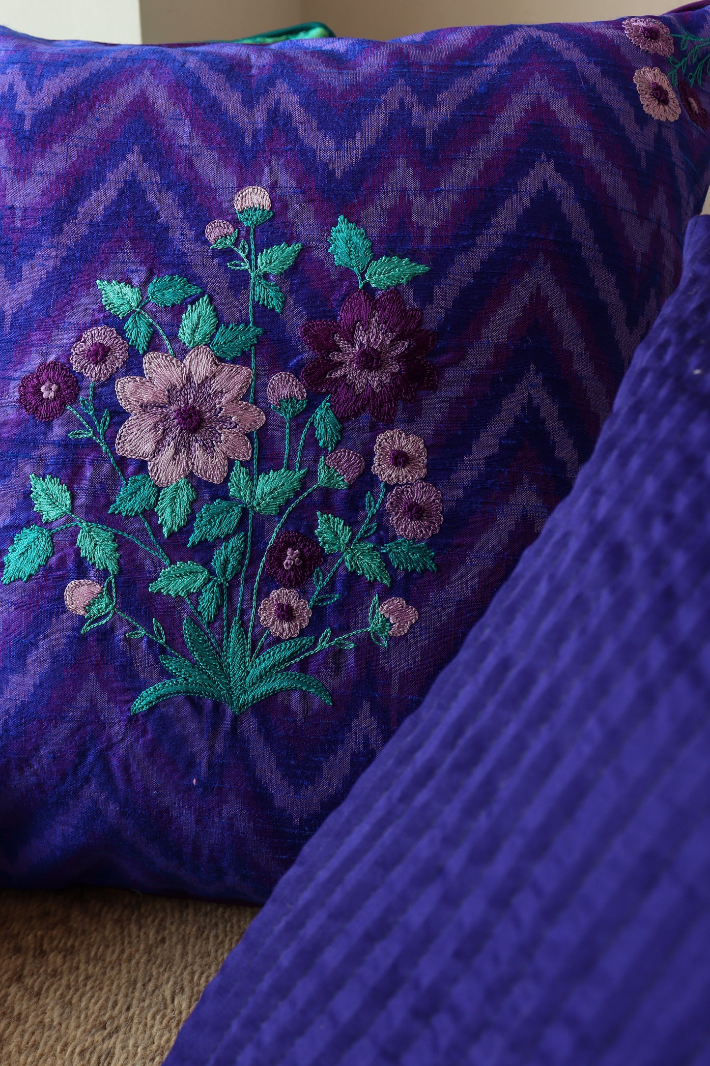 Stripes Cushion Cover (Purple)