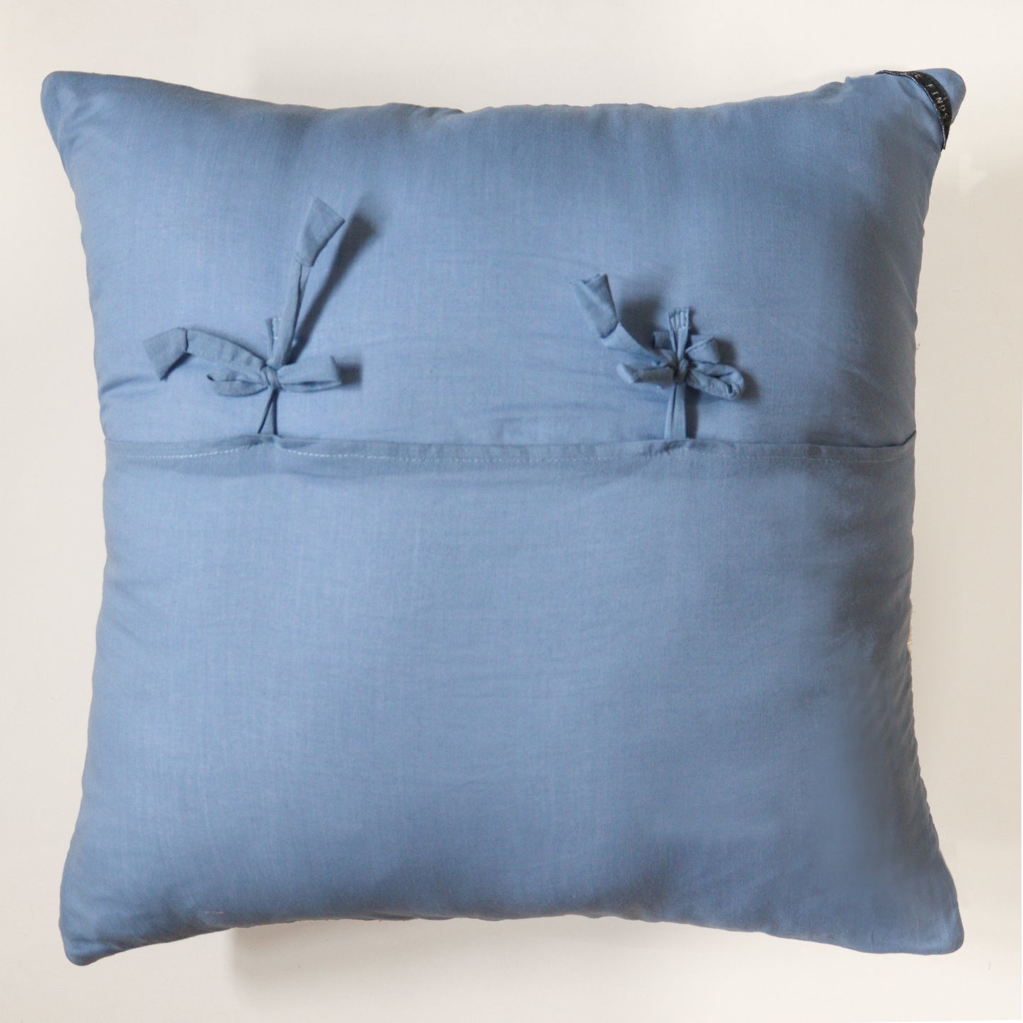 Quilted Cotton Cushion (Pastel Blue)