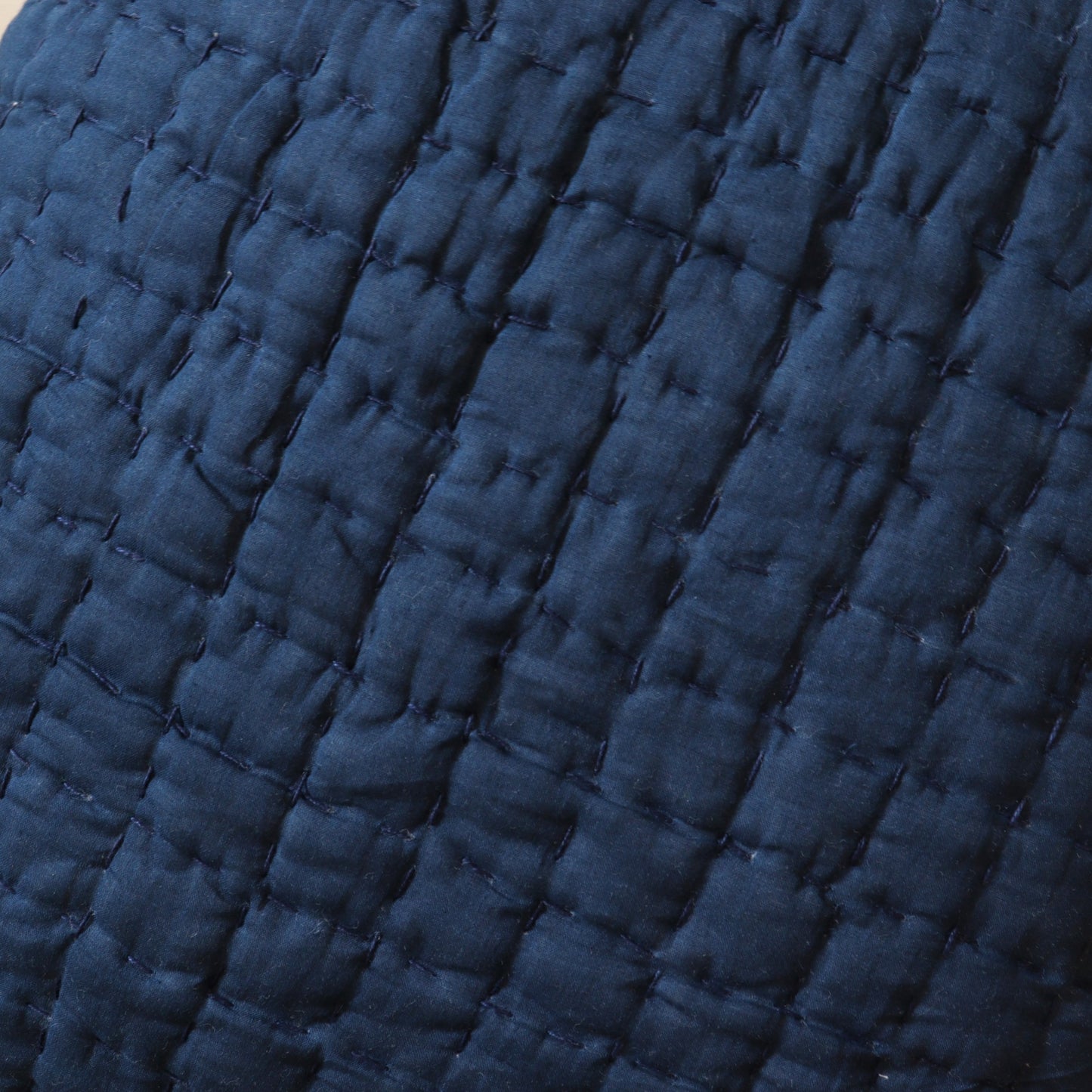 Quilted Cotton Cushion (Blue)
