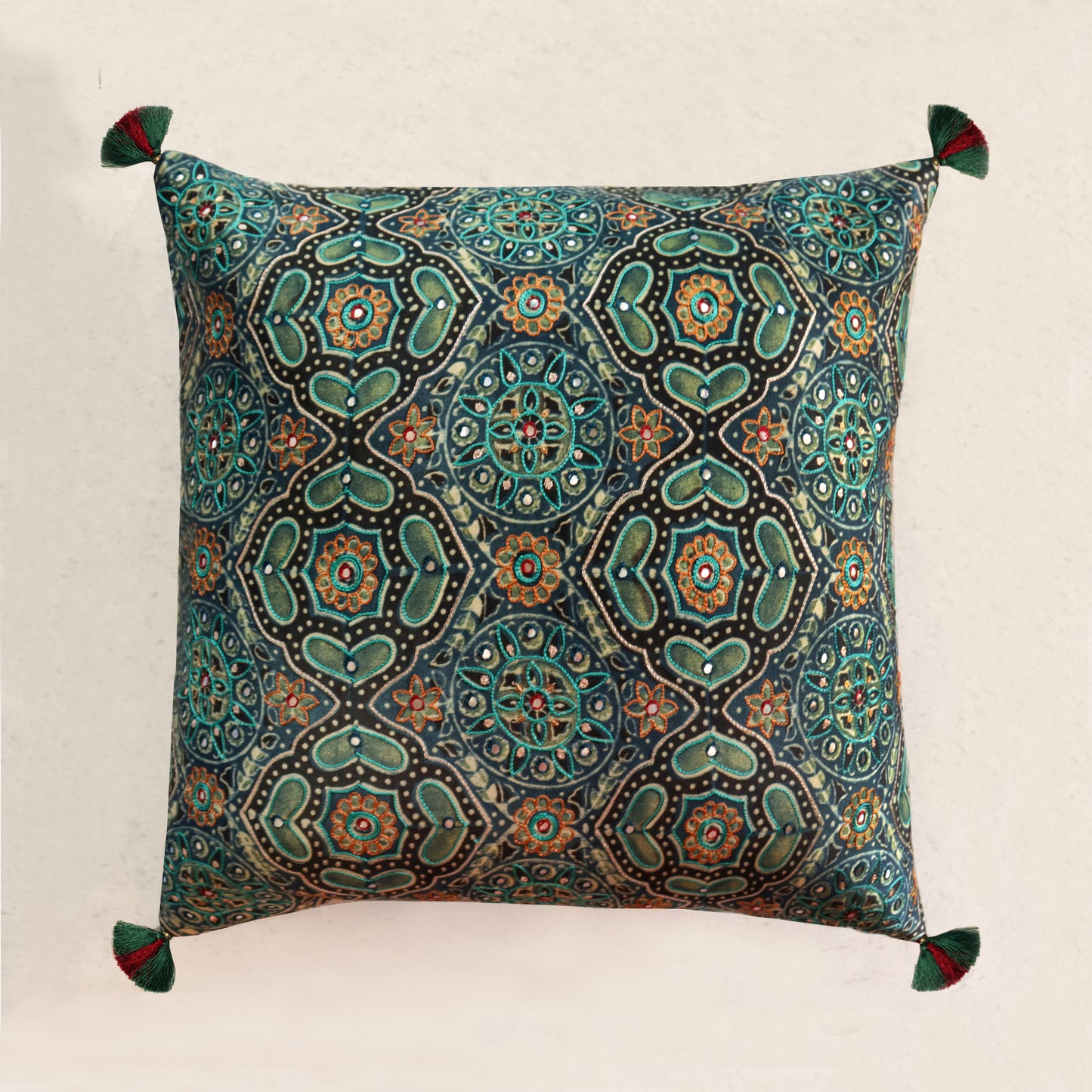 Ajrak Turquoise Geo Jaal