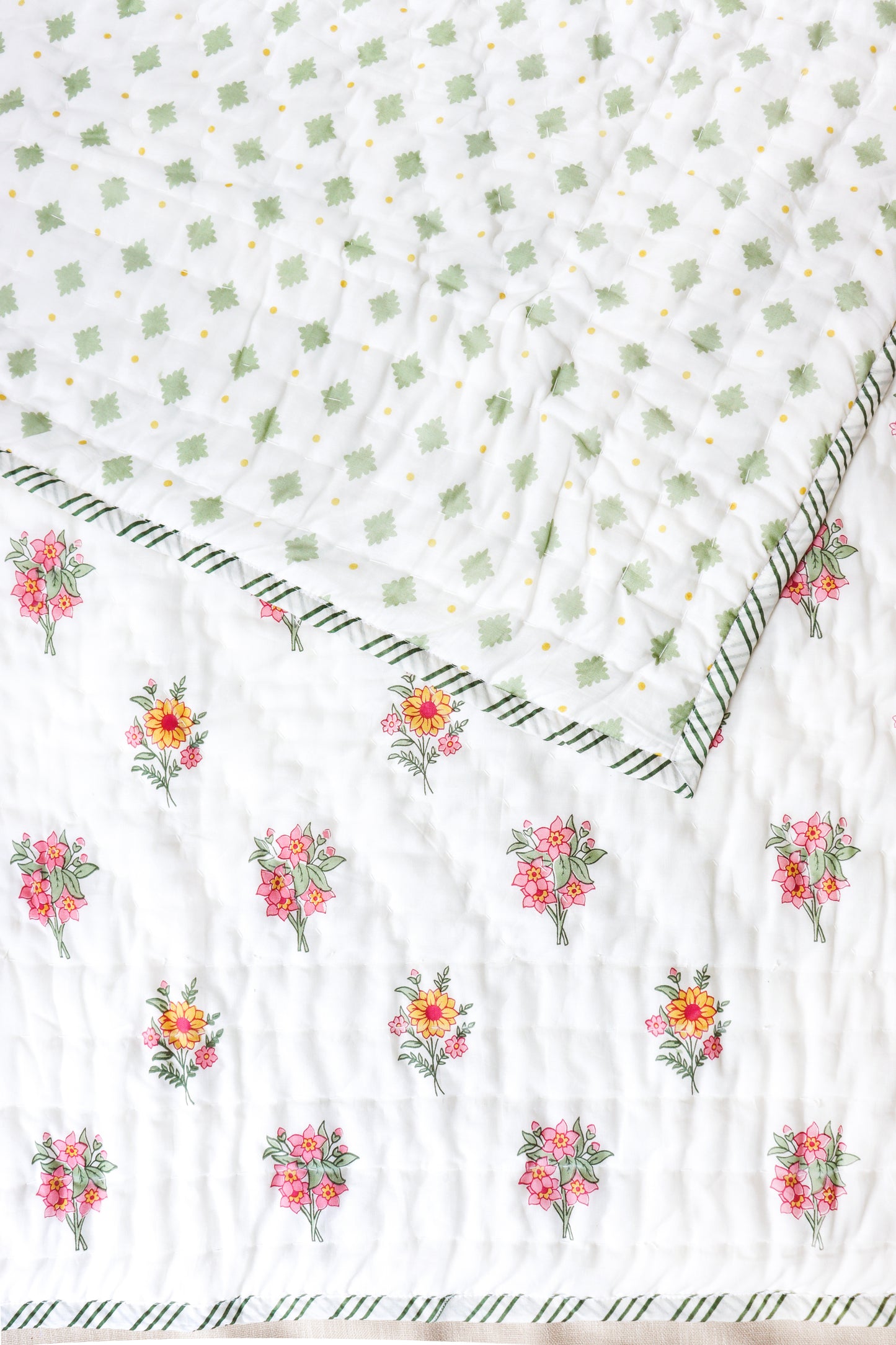 Blush Bloom Cotton Quilt