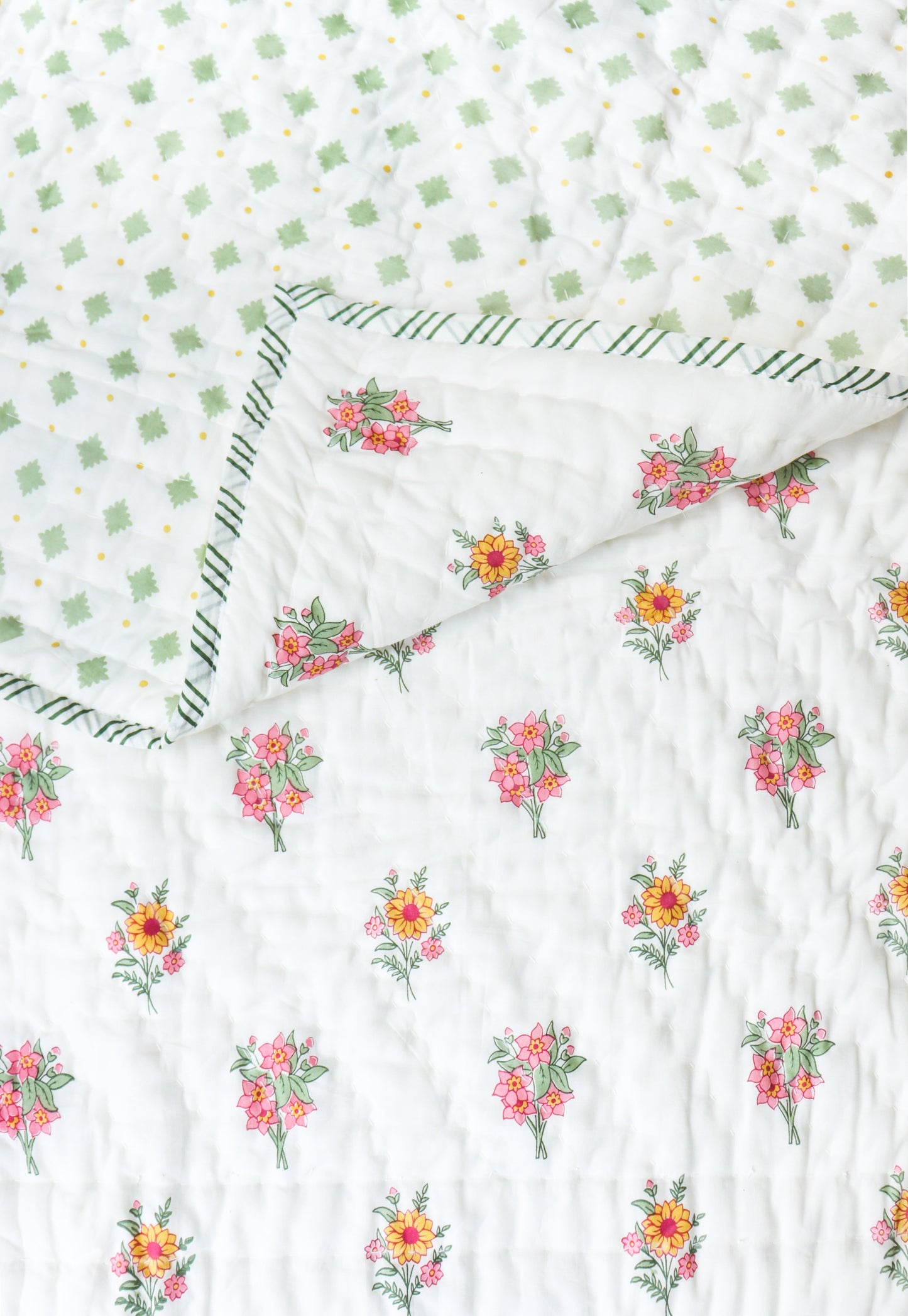 Blush Bloom Cotton Quilt
