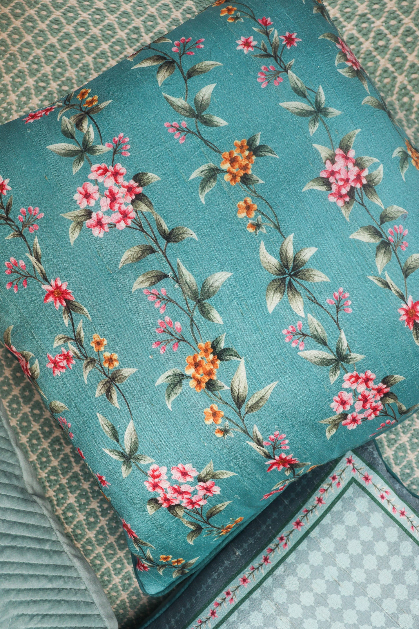 Rumi Floral Print Cushion