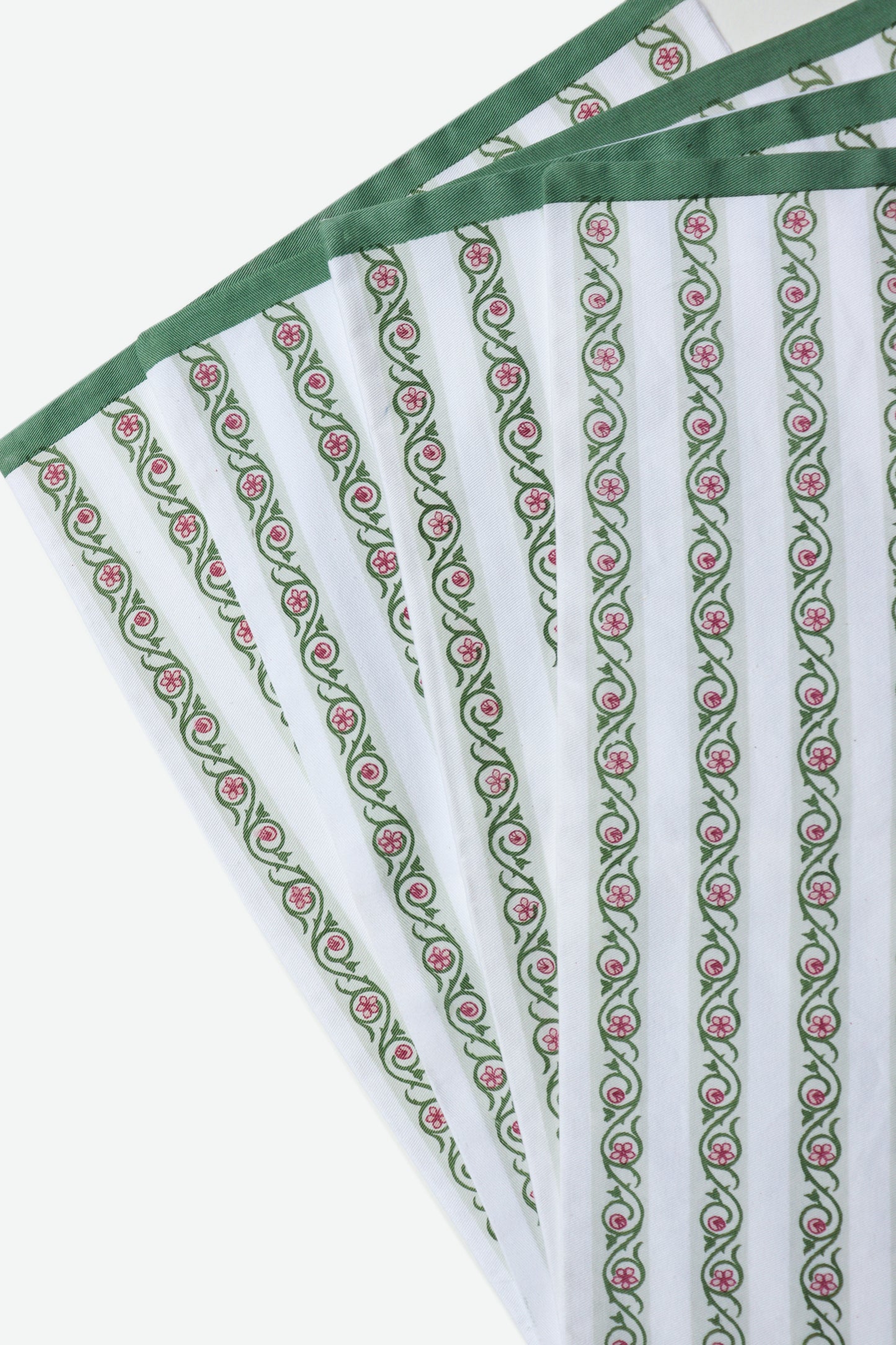 Floral Stripes Table Mat Set