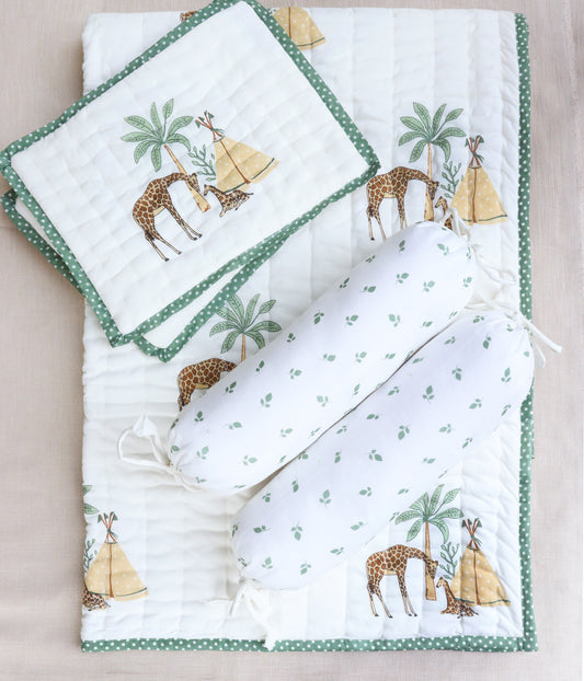 Giraffe Infant Cotton Quilt (Set of 5)