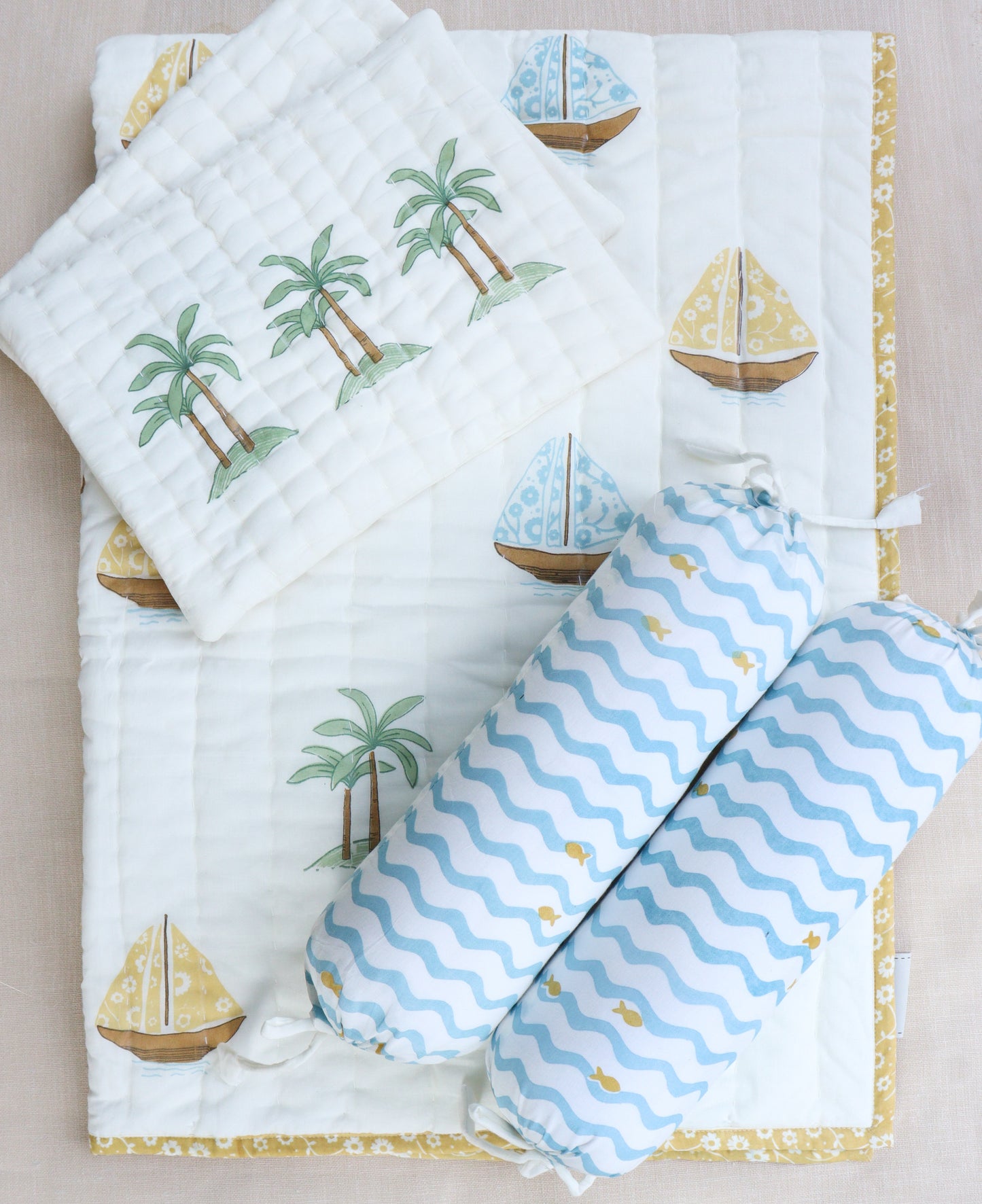Boat Infant Cotton Quilt (Set of 5)