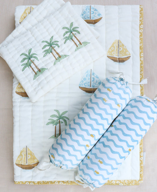 Boat Infant Cotton Quilt (Set of 5)