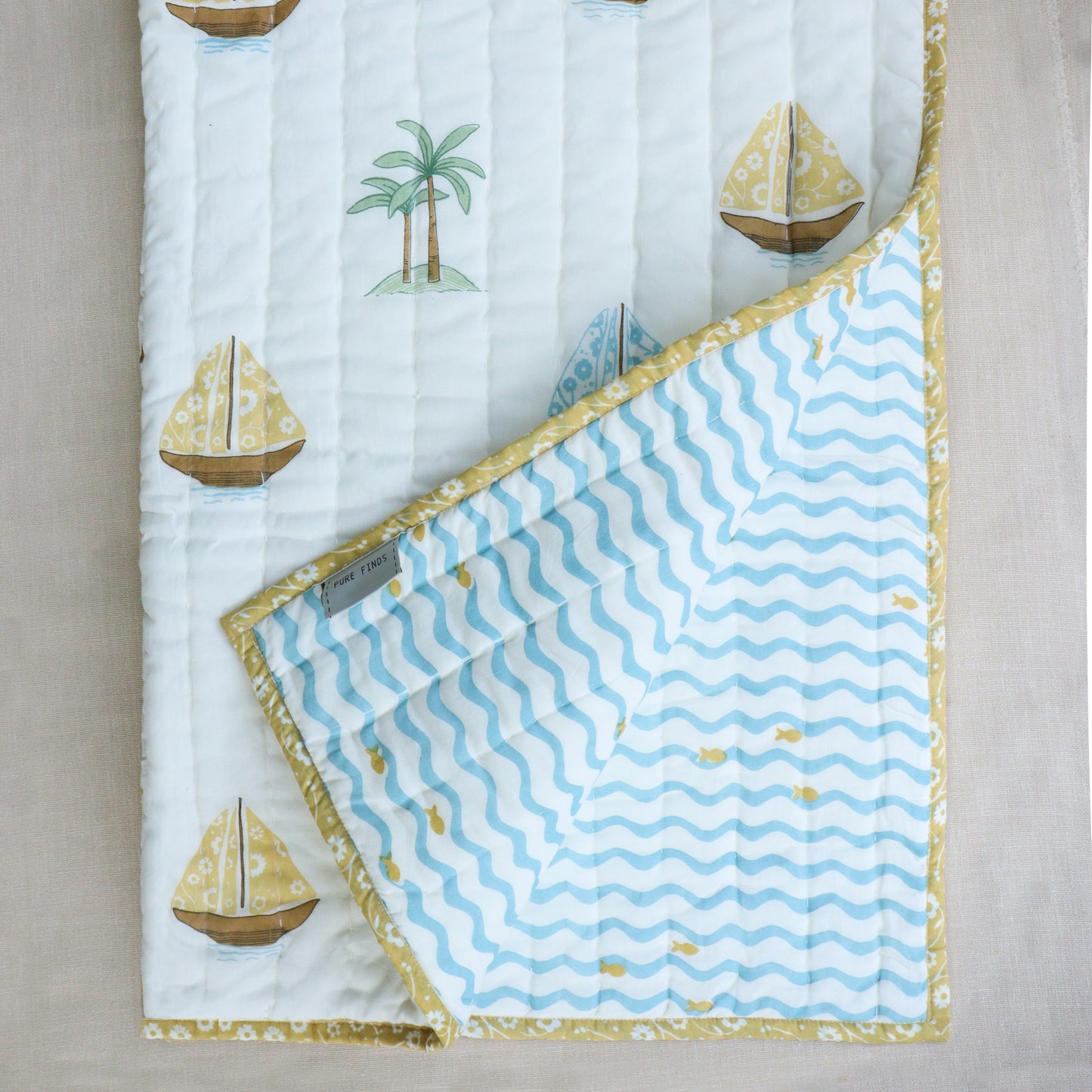 Boat Infant Cotton Quilt (Set of 5)