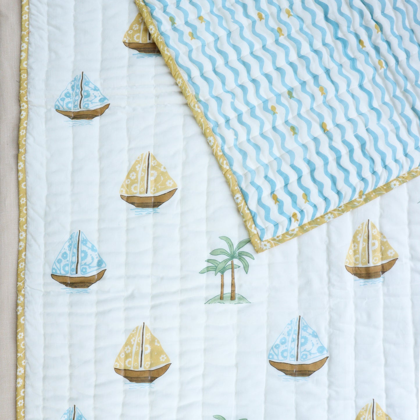 Boat Infant Cotton Quilt (Set of 5)