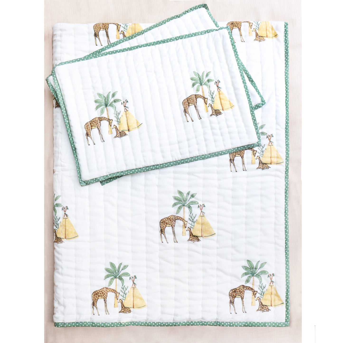 Giraffe Toddler Cotton Quilt (Set of 3)