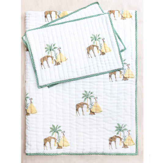 Giraffe Toddler Cotton Quilt (Set of 3)