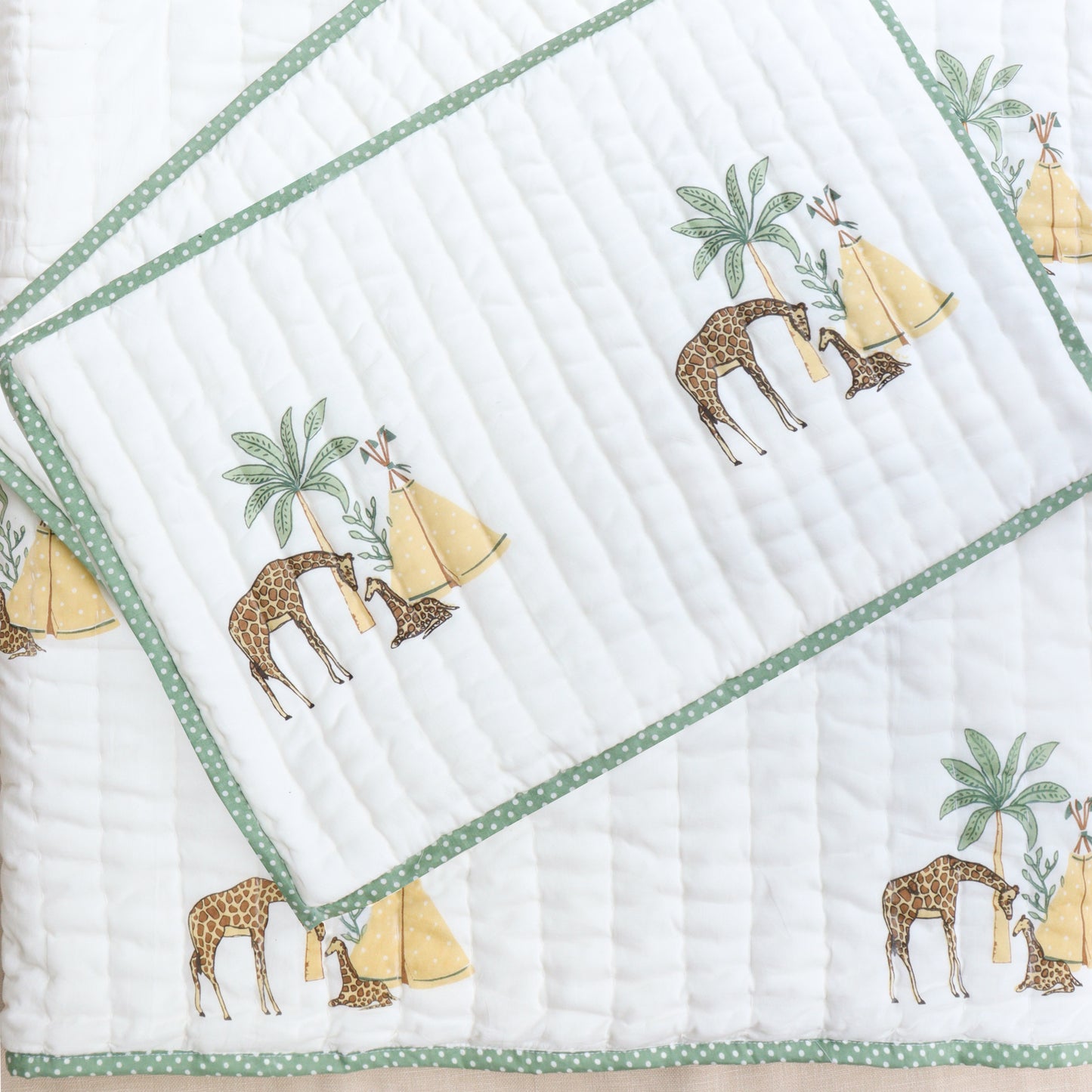 Giraffe Toddler Cotton Quilt (Set of 3)