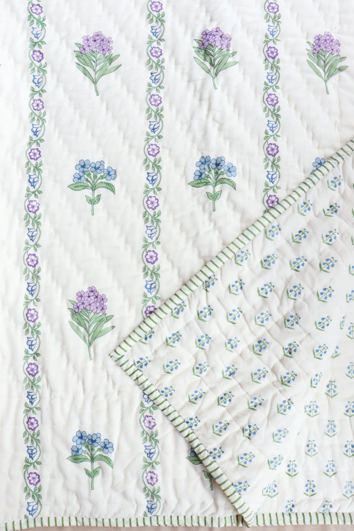 Hydrangea Stripe Quilt