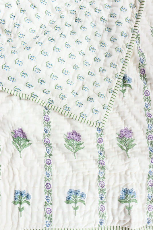 Hydrangea Stripe Quilt