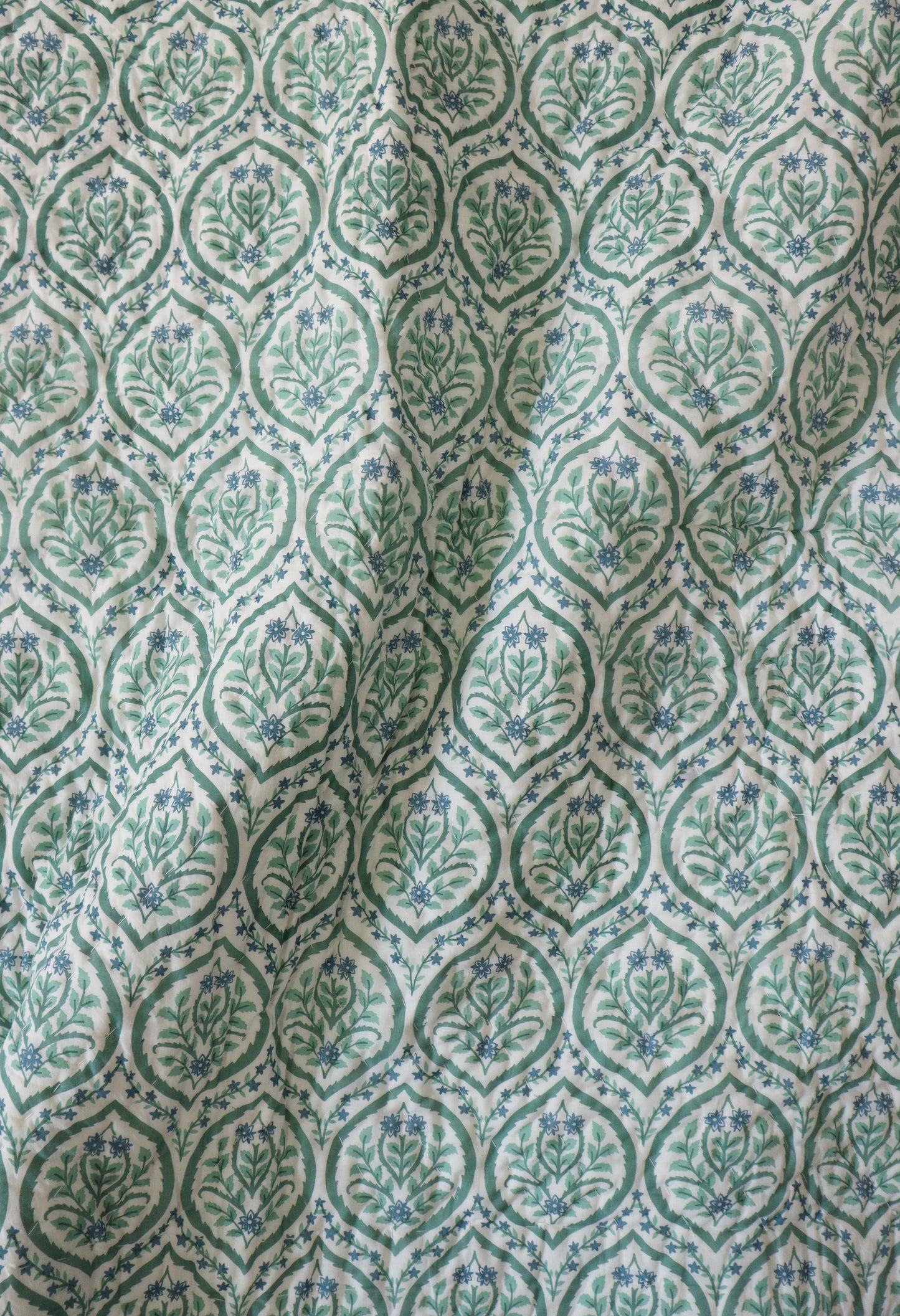 Green Mughal Reversible Cotton Quilt