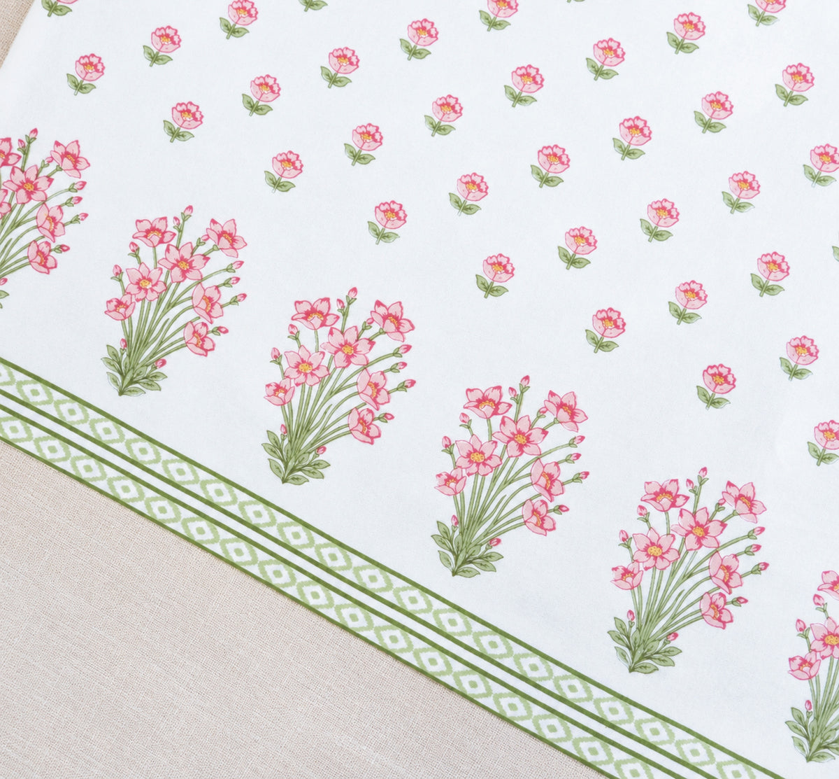 Pink Posy Cotton Table Mat