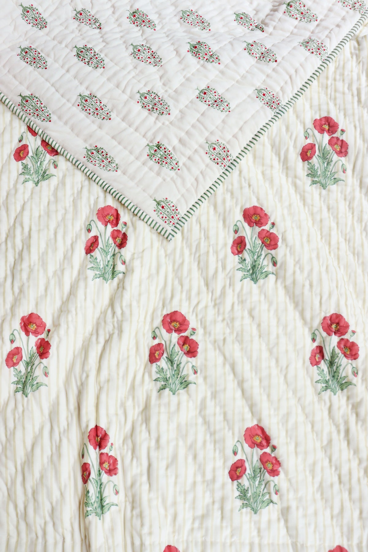 Mughal Poppy Garden Quilt