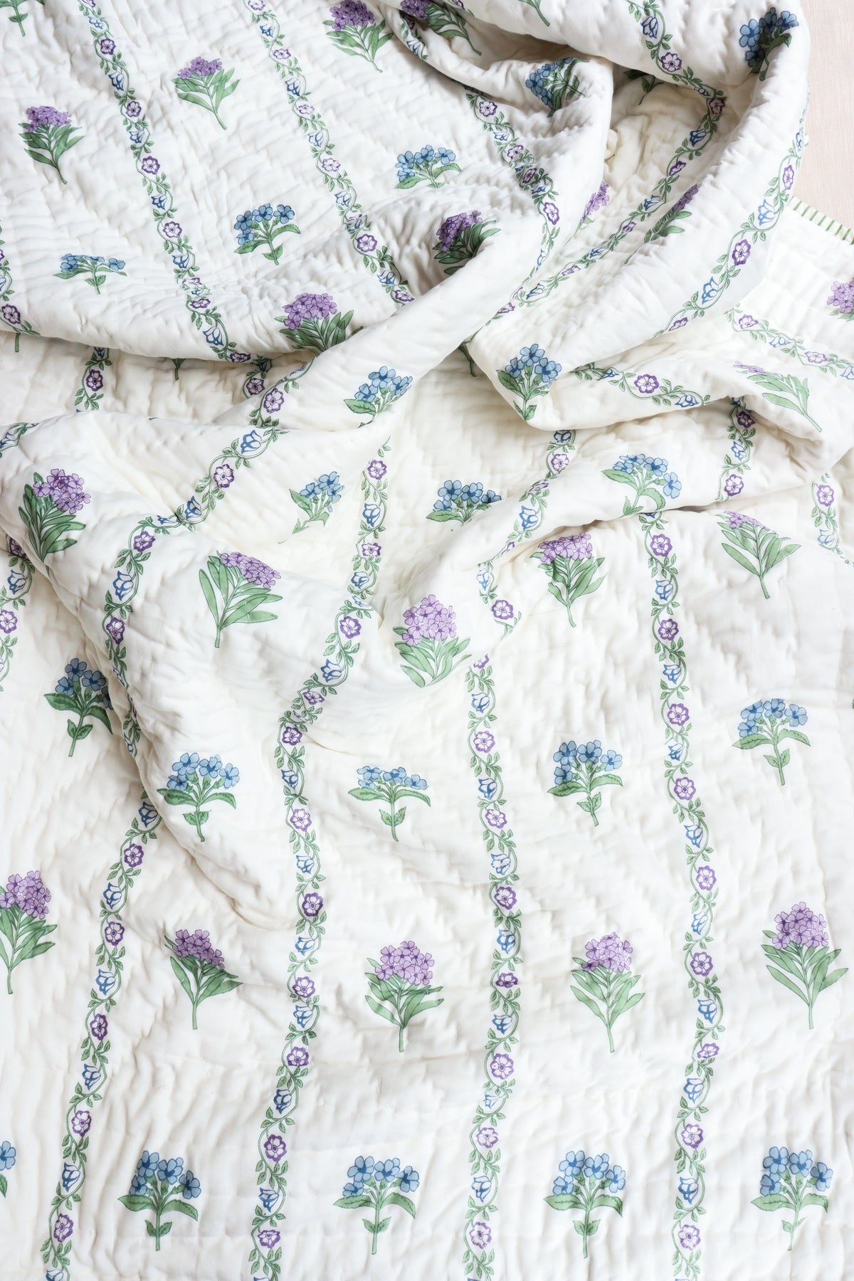 Hydrangea Stripe Quilt