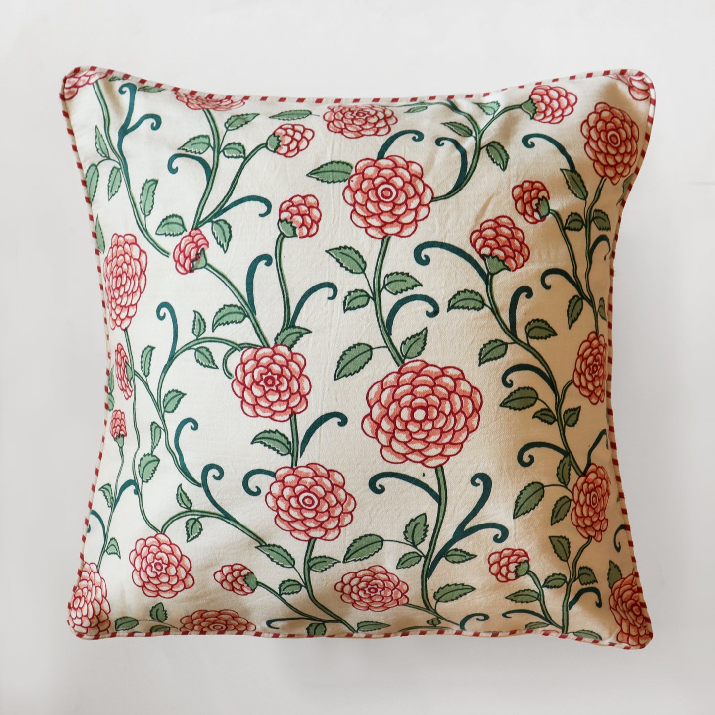 Floral Jaal Printed Cushion Cover