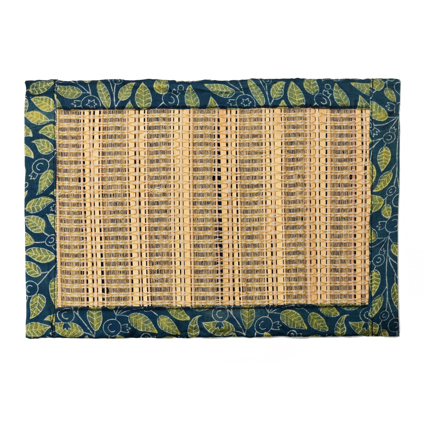 Leaf Print Bamboo Mat