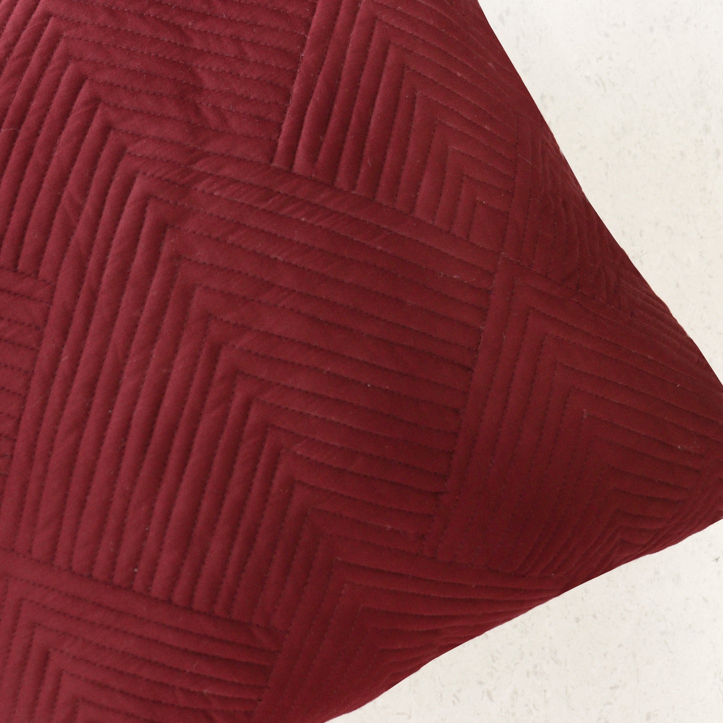 Maroon Quilted Zig Zag Cushion