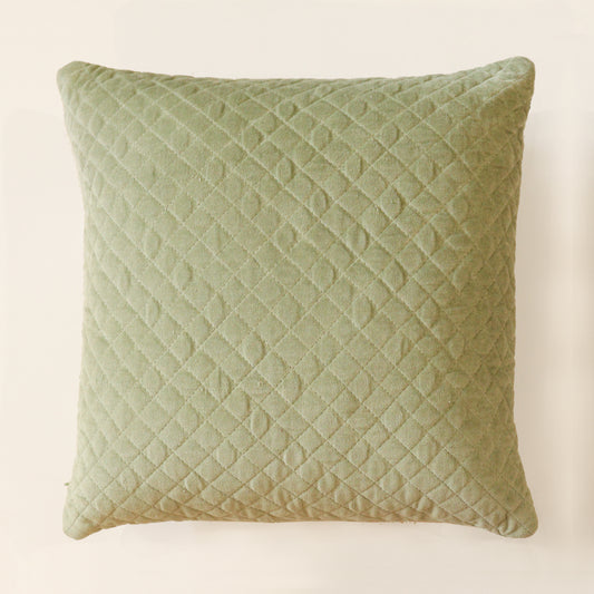 Velvet Quilted Check Cushion