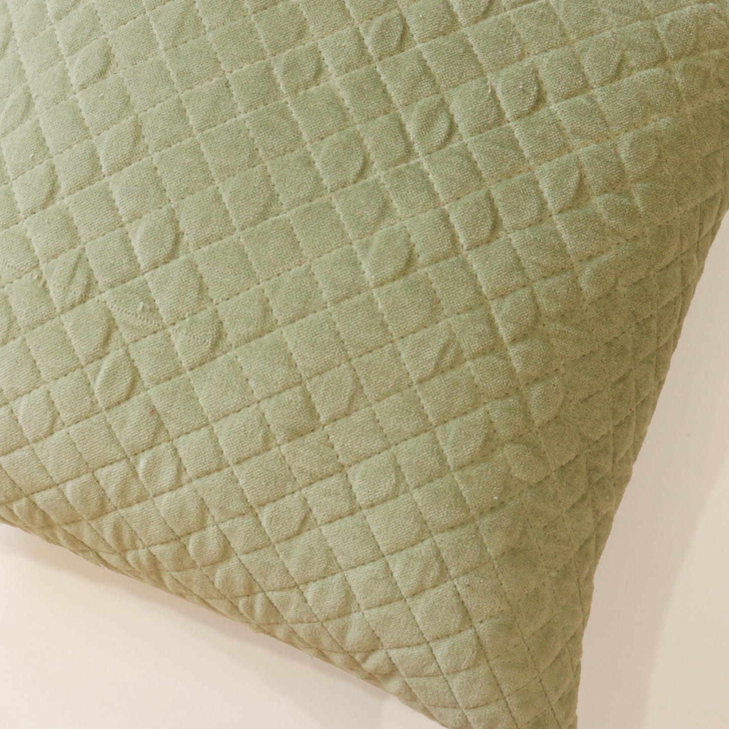 Velvet Quilted Check Cushion
