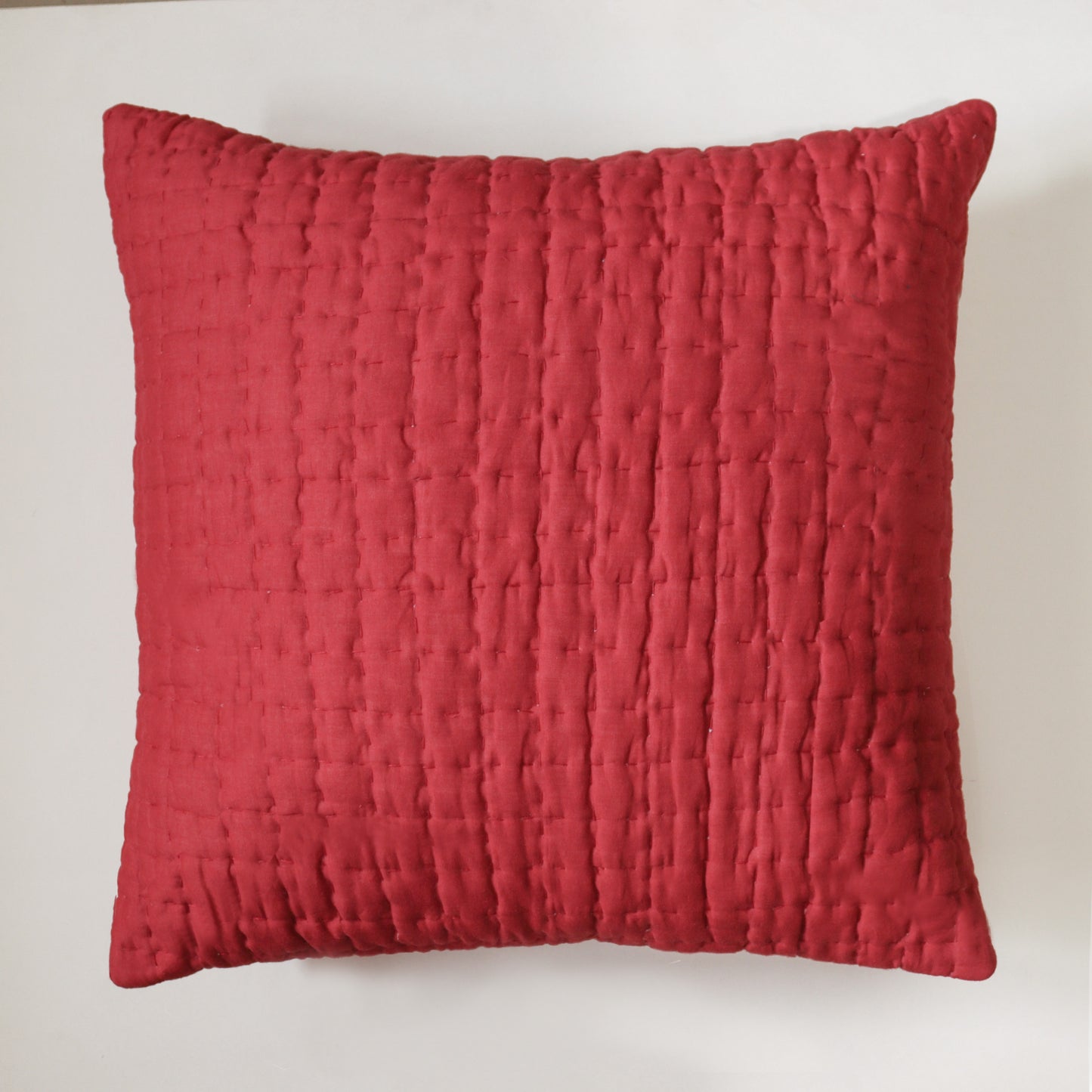 Quilted Cotton Cushion (Red)