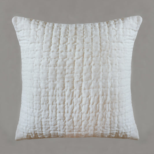 Quilted Cotton Cushion (White)