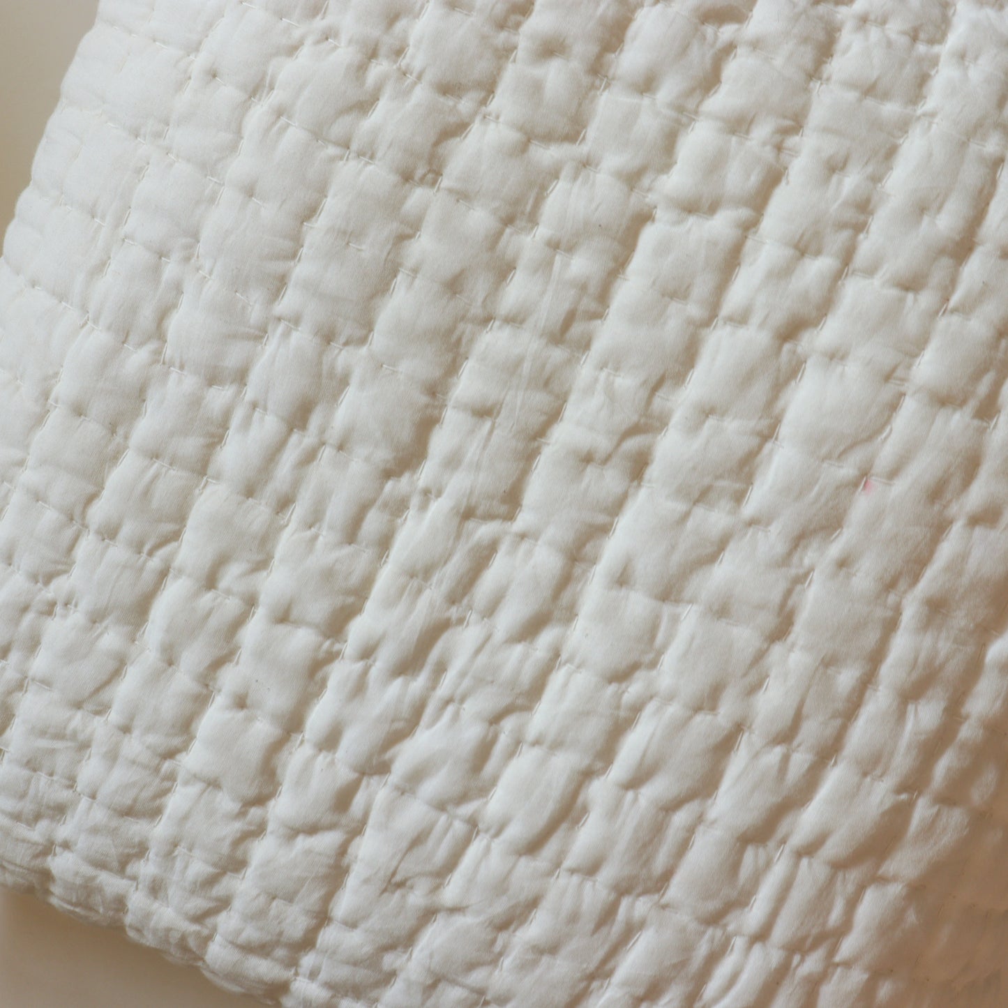Quilted Cotton Cushion (White)