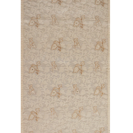 Banarsi weave Embroidered Table Runner (leaf pattern)